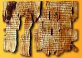 A picture of a dead sea scroll